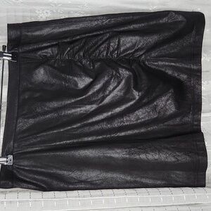 Free People Junior Black Faux Suede Mini Skirt SzLG